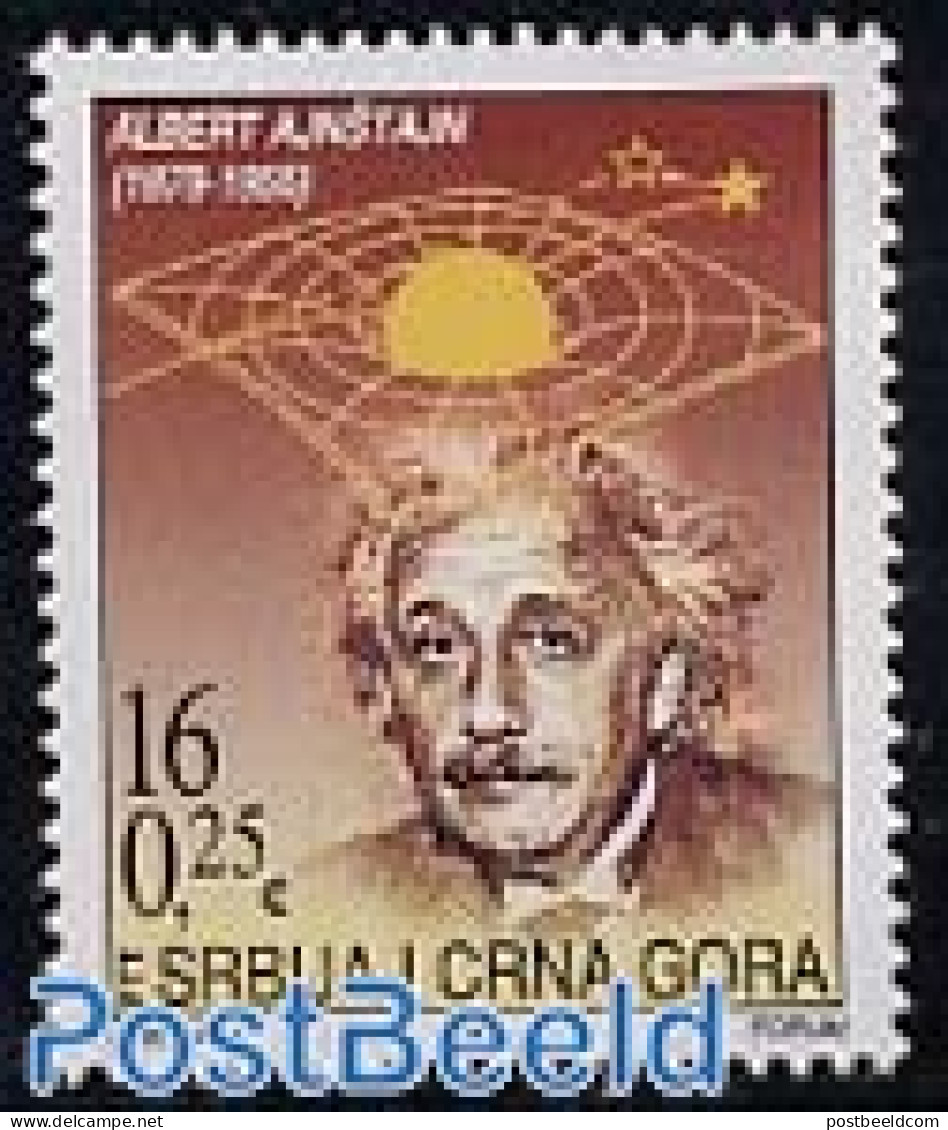 Serbia/Montenegro 2004 Albert Einstein 1v, Mint NH, History - Science - Nobel Prize Winners - Physicians - Prix Nobel