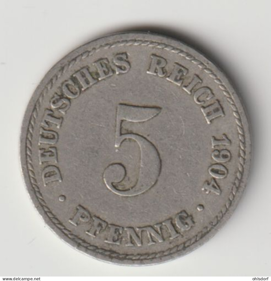 DEUTSCHES REICH 1904 A: 5 Pfennig, KM 11 - 5 Pfennig