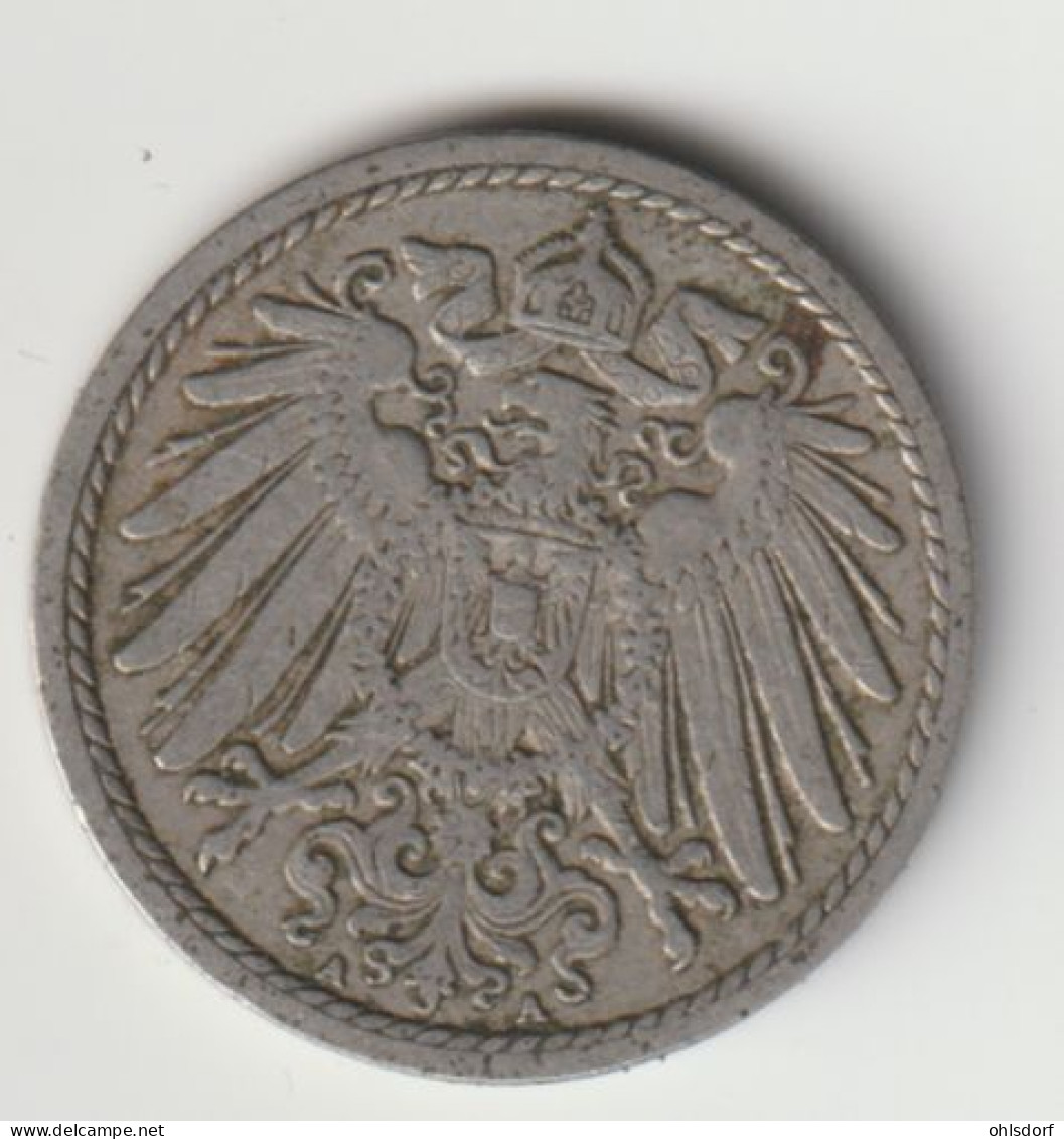 DEUTSCHES REICH 1904 A: 5 Pfennig, KM 11 - 5 Pfennig