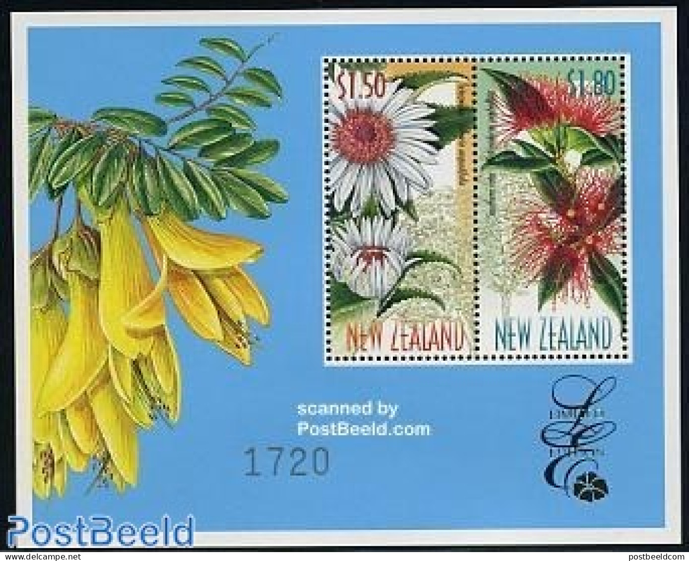 New Zealand 1999 Flowers S/s, Mint NH, Nature - Flowers & Plants - Ongebruikt