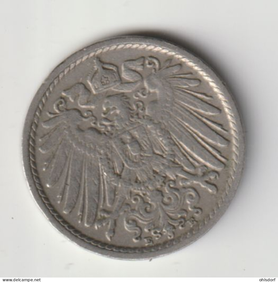 DEUTSCHES REICH 1906 E: 5 Pfennig, KM 11 - 5 Pfennig