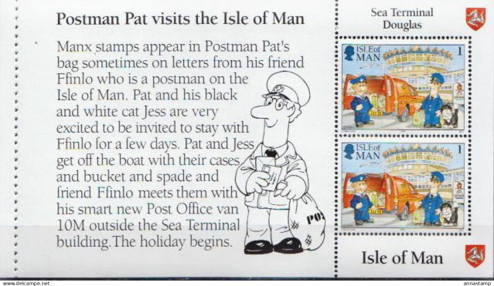 Isle Of Man 8 MNH Booklet Panes - Post
