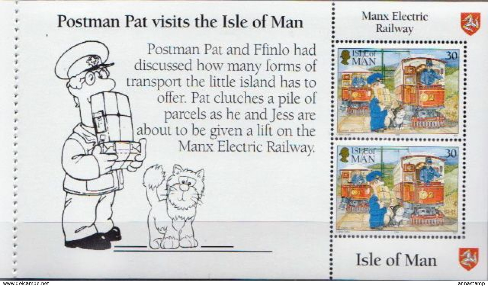 Isle Of Man 8 MNH Booklet Panes - Poste