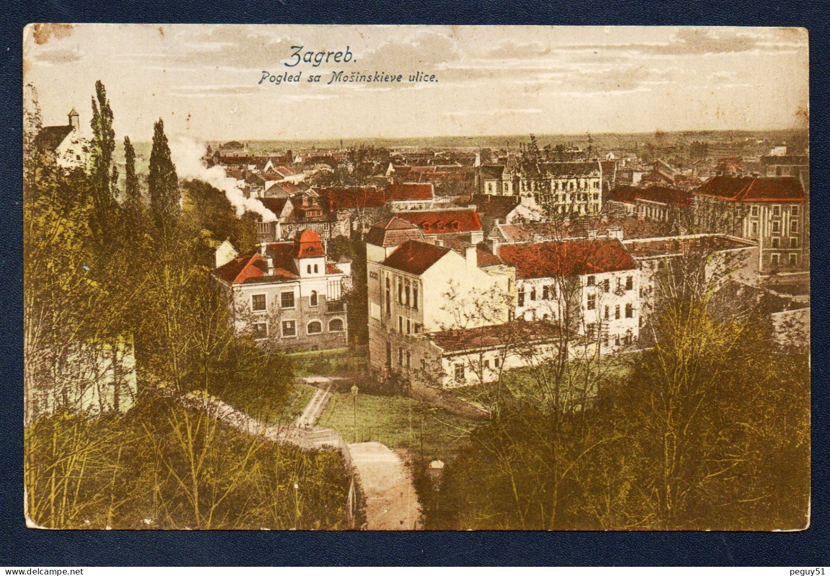 Croatie.  Zagreb. Pogled Sa Mosinskieve Ulice. Panorama. 1919 - Croatia