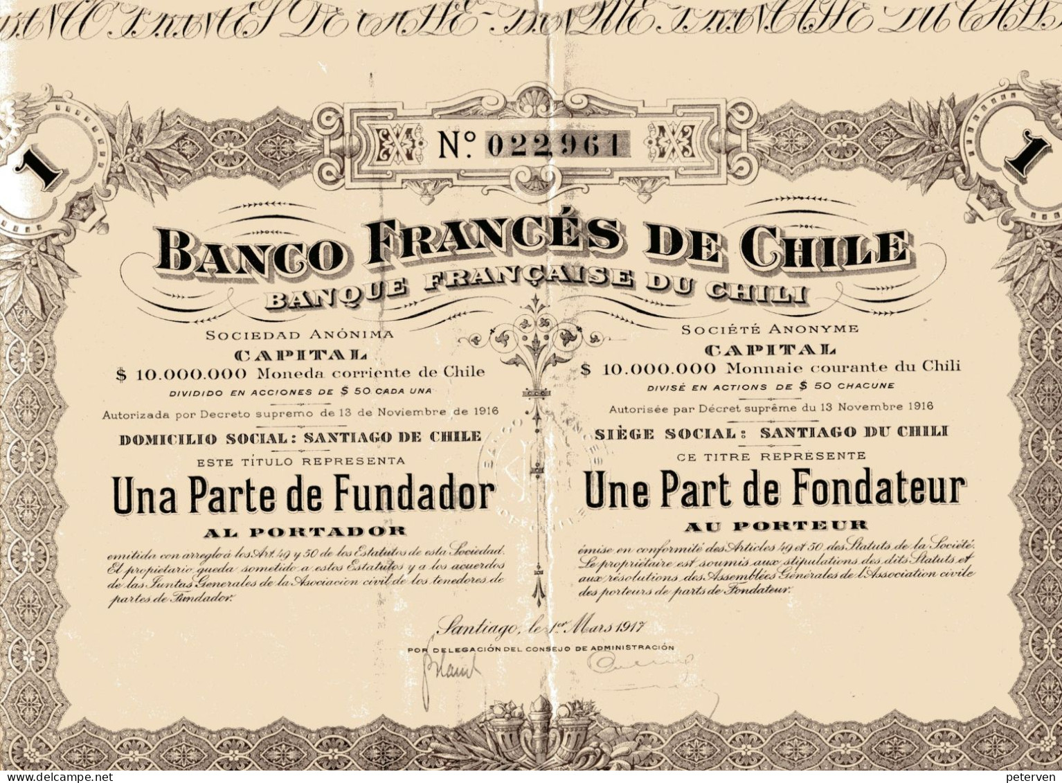 BANCO FRANCÉS De CHILE - Bank & Insurance