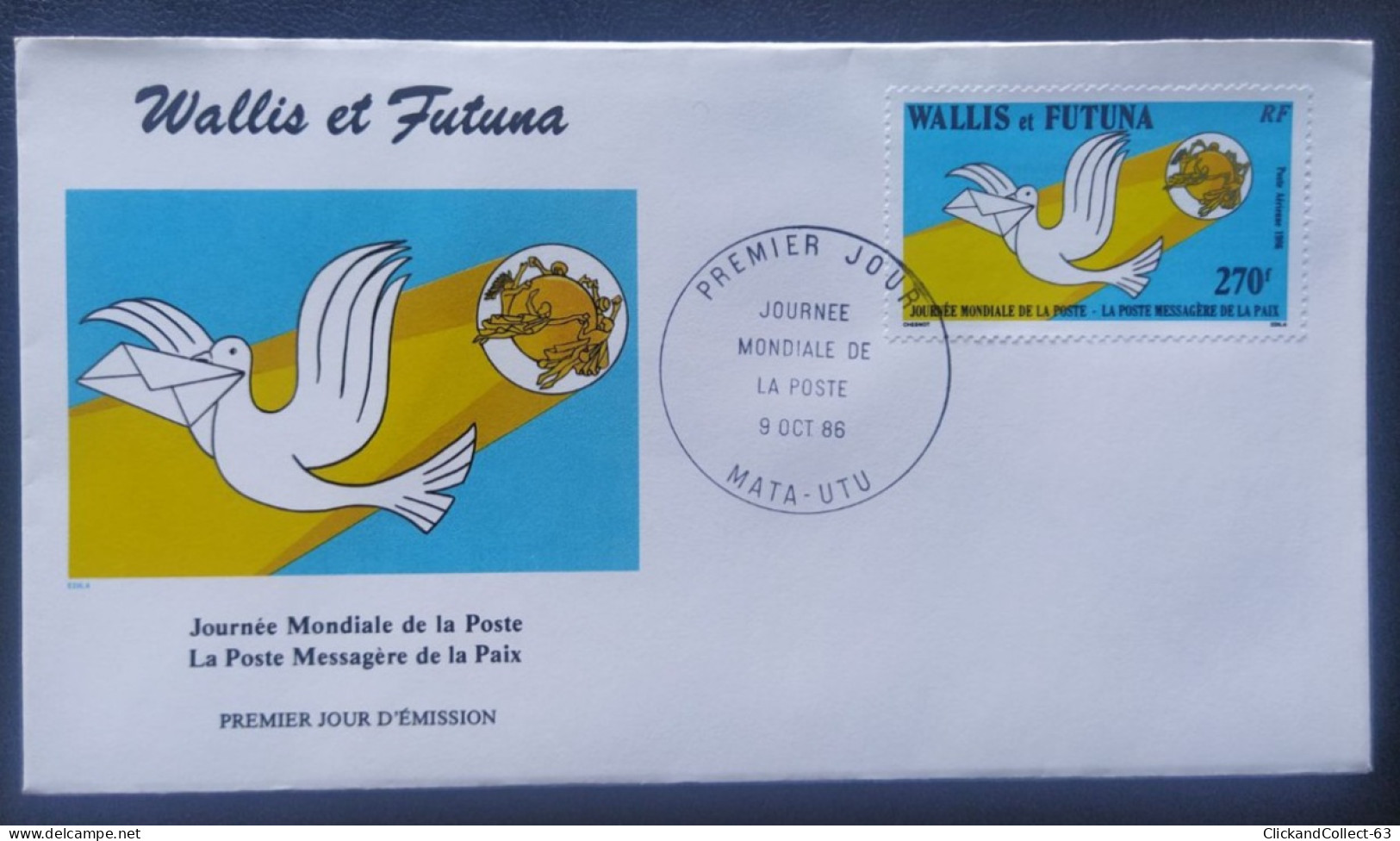 Enveloppe Premier Jour Wallis & Futuna 1986 Timbre Poste Aérienne Upu Colombes N° 153 - FDC