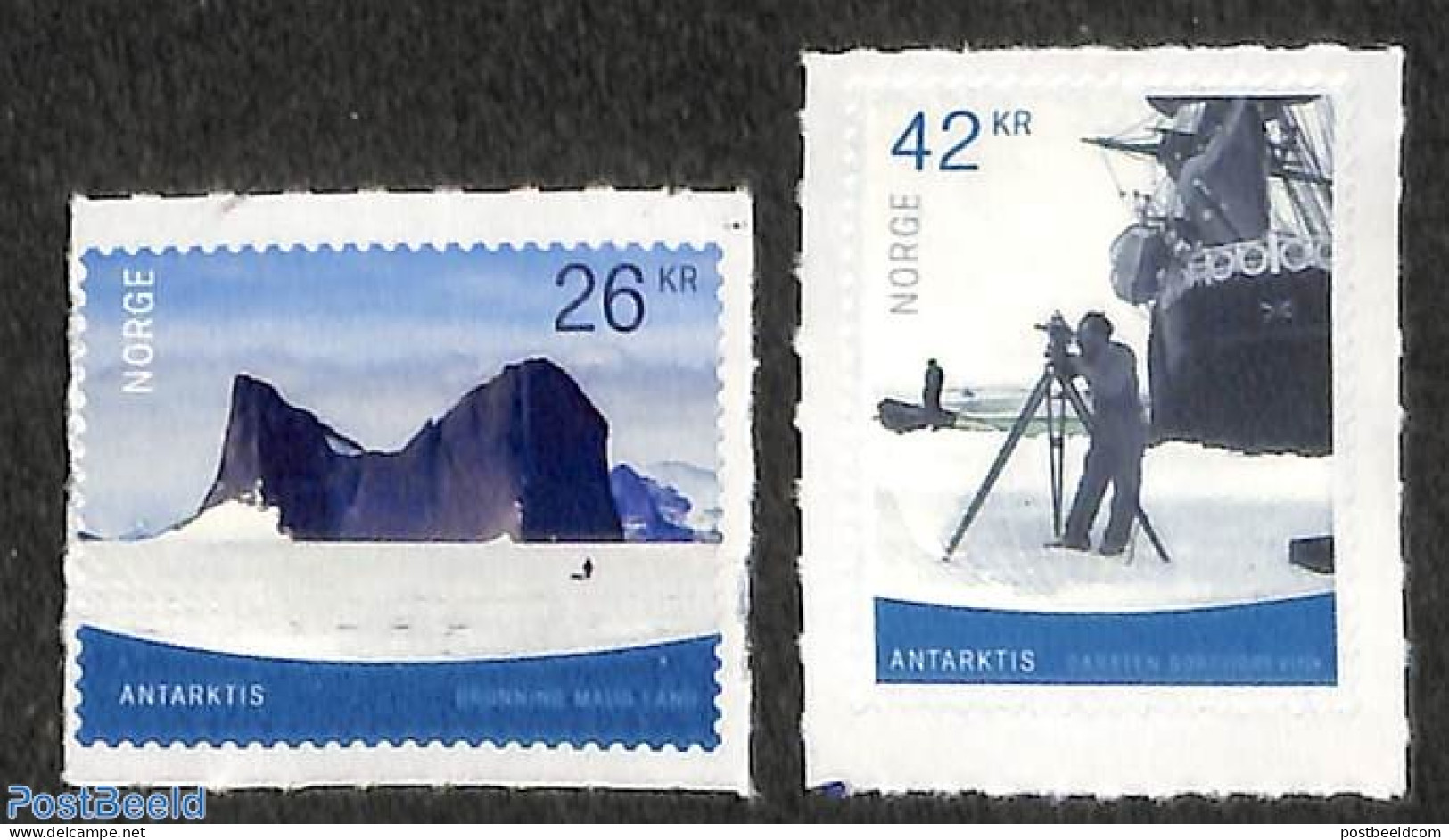Norway 2019 Antarctica 2v S-a, Mint NH, History - Science - Transport - Explorers - The Arctic & Antarctica - Ships An.. - Ongebruikt