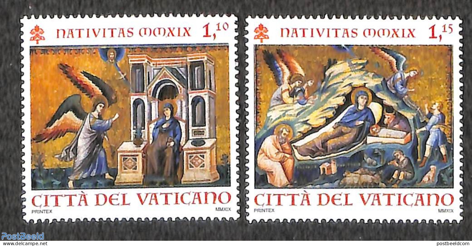 Vatican 2019 Christmas 2v, Mint NH, Religion - Christmas - Nuevos