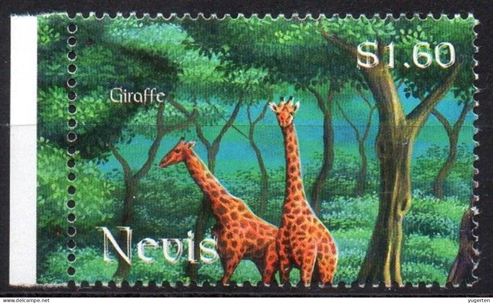 Nevis 2000 - 1v - MNH - Giraffes Giraffe Girafes Giraffen Girafe Giraffe Jirafa Jirafas - Mammals - Fauna Animals - Giraffe