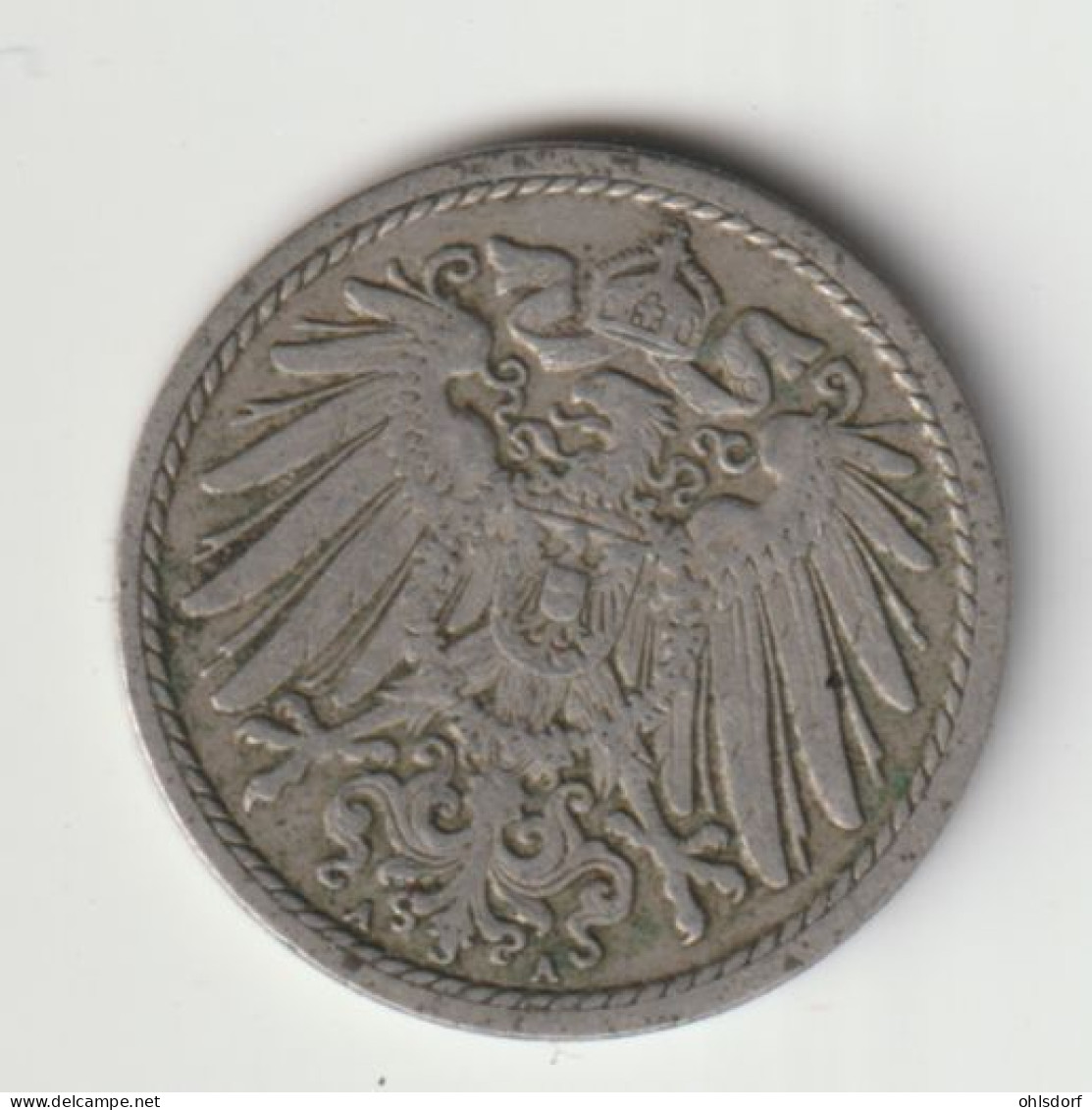 DEUTSCHES REICH 1910 A: 5 Pfennig, KM 11 - 5 Pfennig