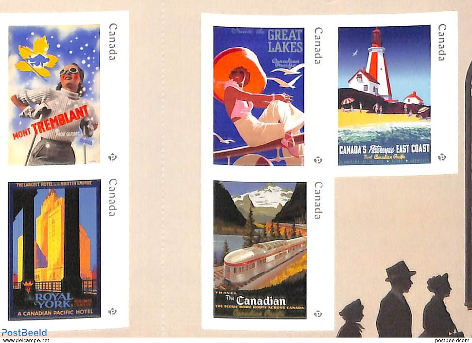 Canada 2022 Vintage Travel Posters 5v S-a, Mint NH, Transport - Various - Railways - Lighthouses & Safety At Sea - Art.. - Nuovi