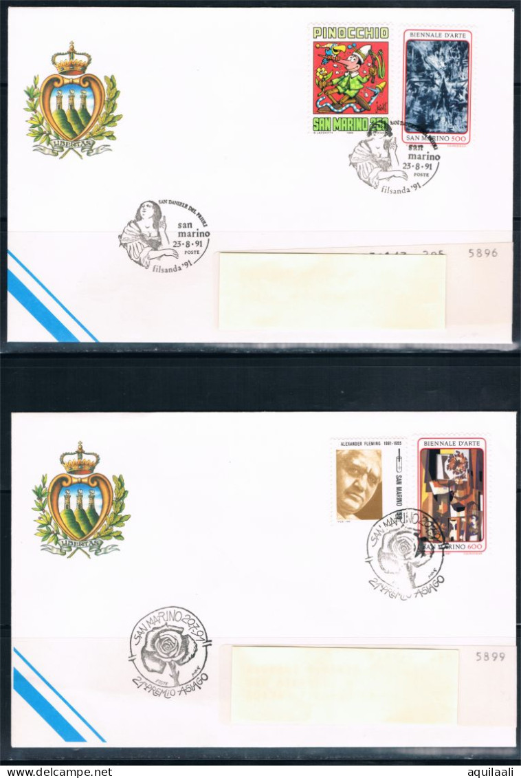SAN MARINO 1987 -Serie Completa Biennale D'Arte" , Annulli Speciali Eventi Filatelici.. - Used Stamps