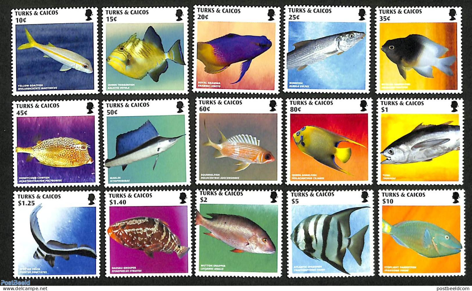 Turks And Caicos Islands 2022 Definitives, Fish 15v, Mint NH, Nature - Fish - Fische