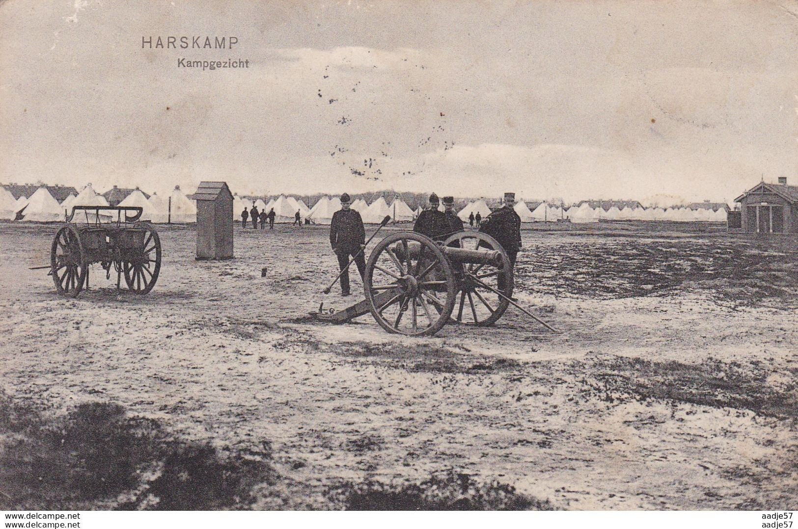 Harskamp Kampgezicht Militairen Geschut 1912 - Altri & Non Classificati