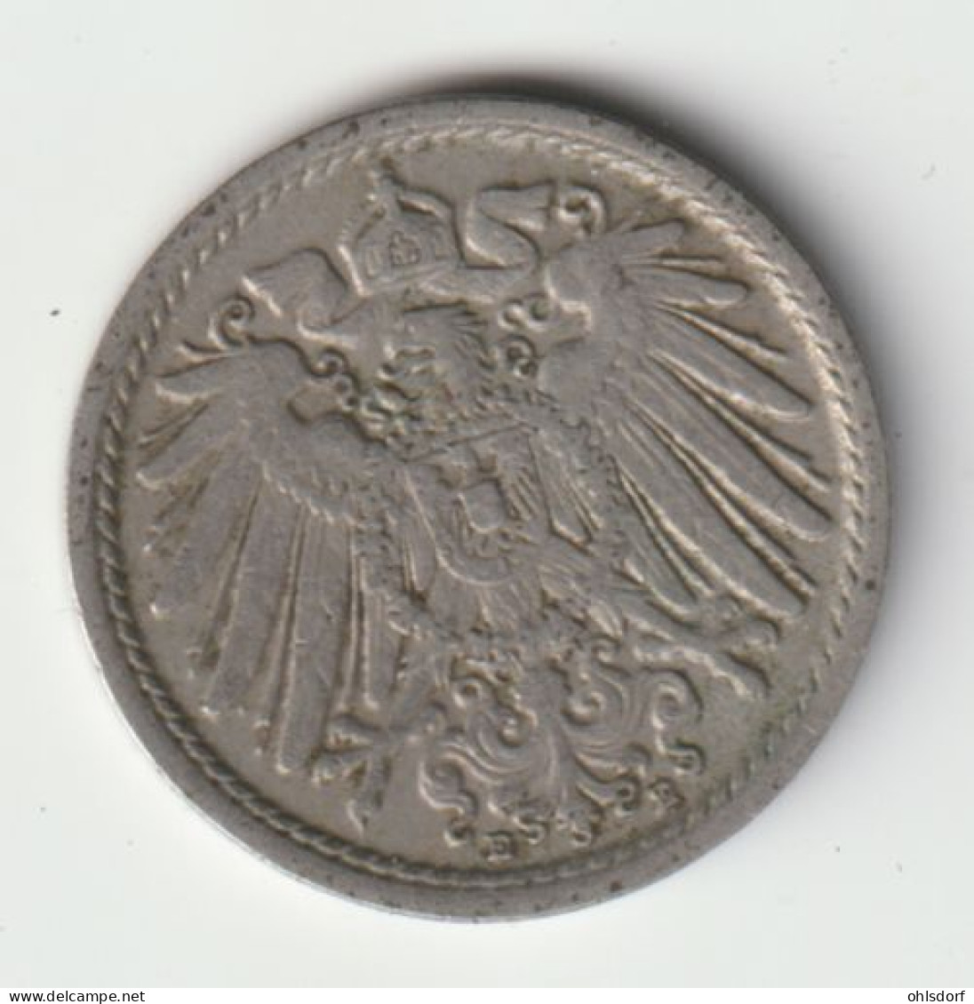 DEUTSCHES REICH 1912 E: 5 Pfennig, KM 11 - 5 Pfennig