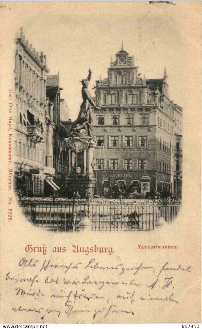 Gruss Aus Augsburg - Merkurbrunnen - Augsburg