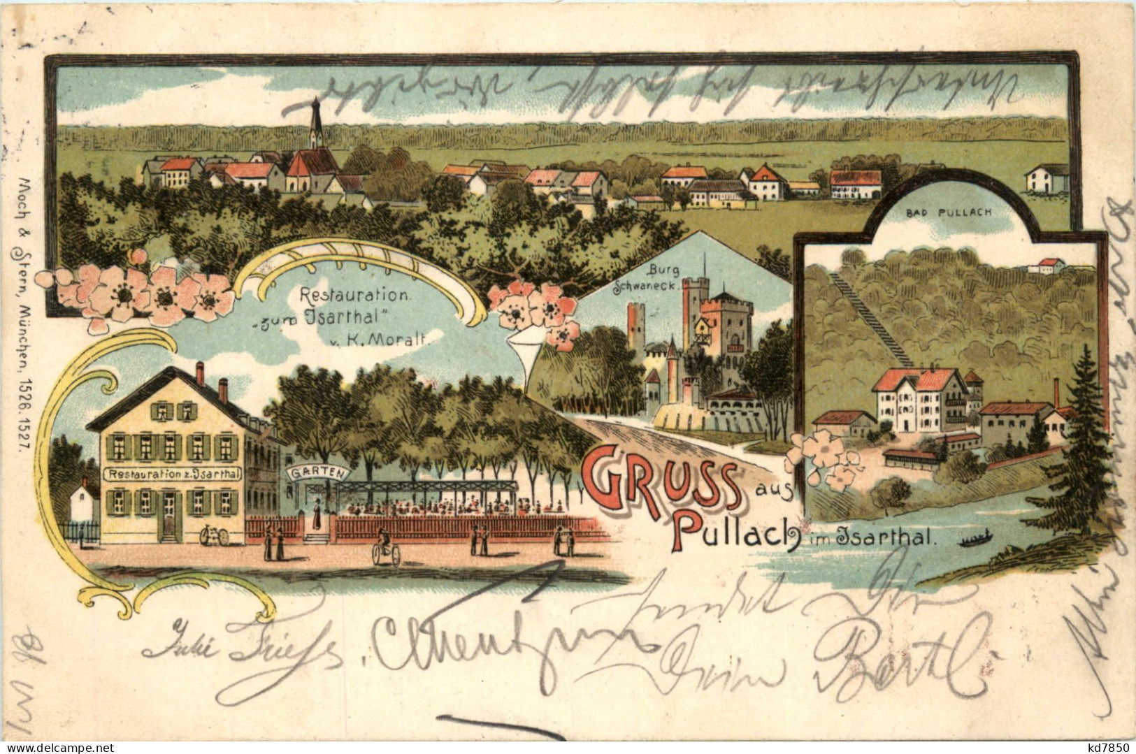 Gruss Aus Pullach Im Isarthal - Litho - Muenchen