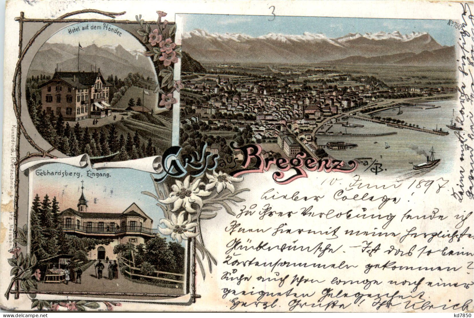 Gruss Aus Bregenz - Litho - Bregenz