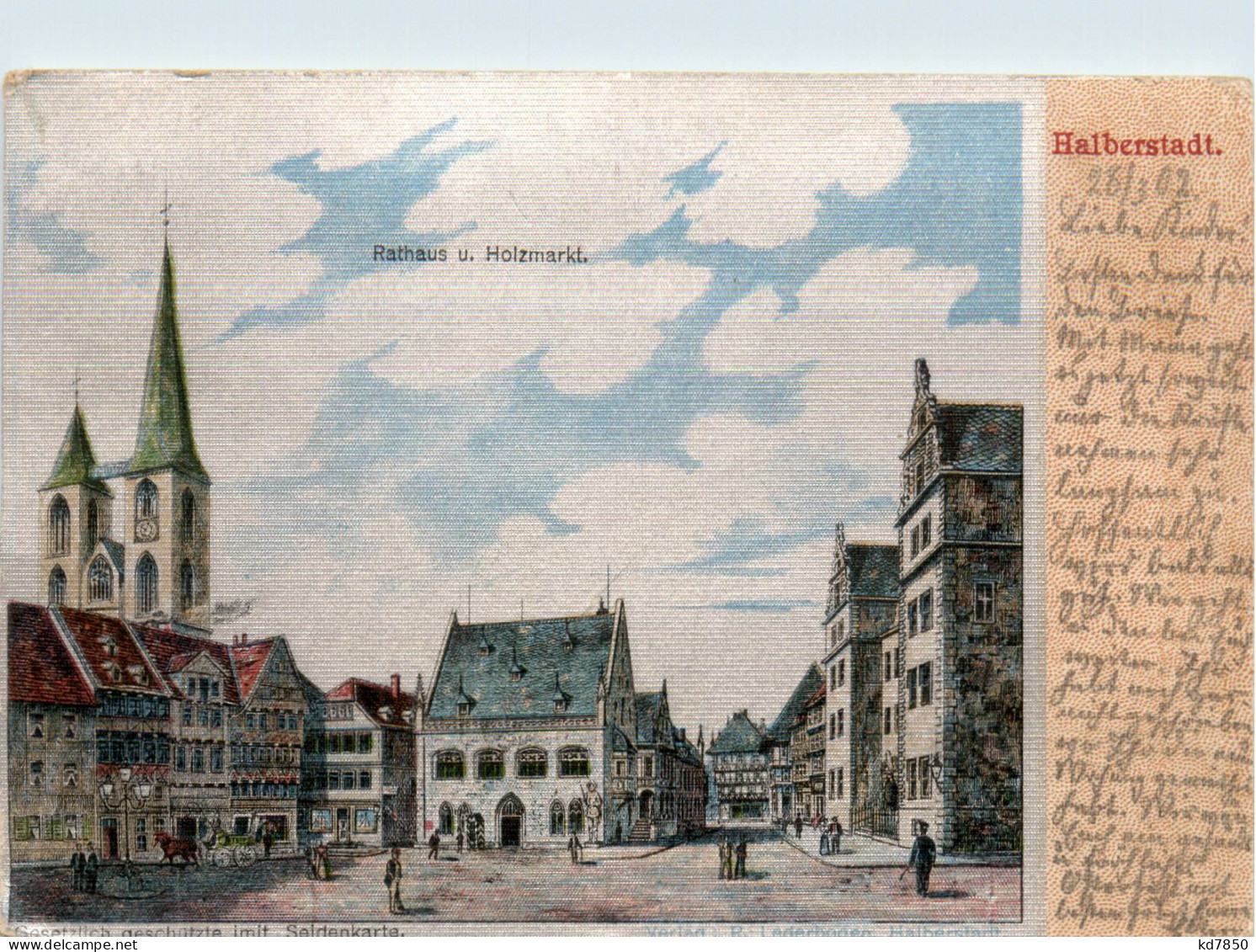 Halberstadt - Holzmarkt - Seidenkarte - Halberstadt