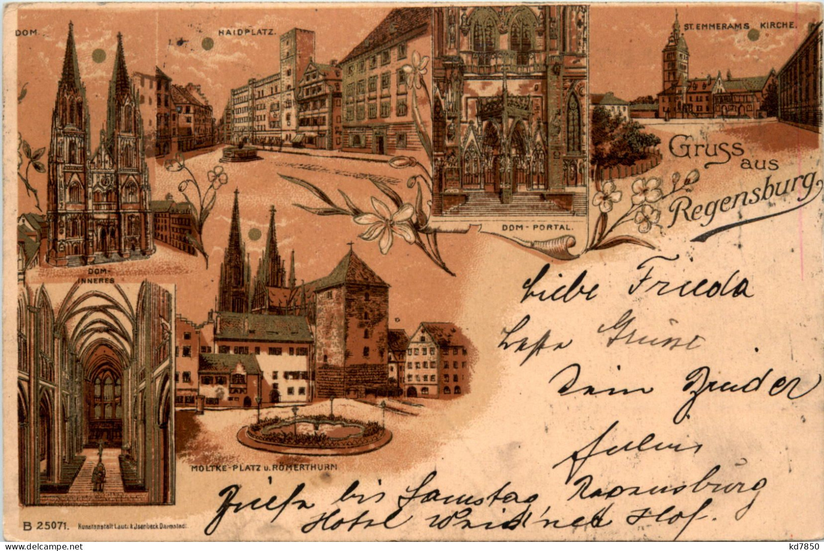 Gruss Aus Regensburg - Litho - Regensburg