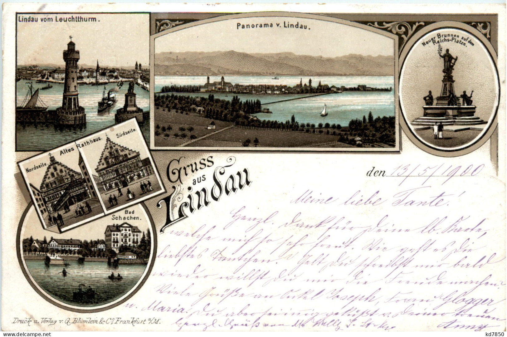 Gruss Aus Lindau - Litho - Lindau A. Bodensee