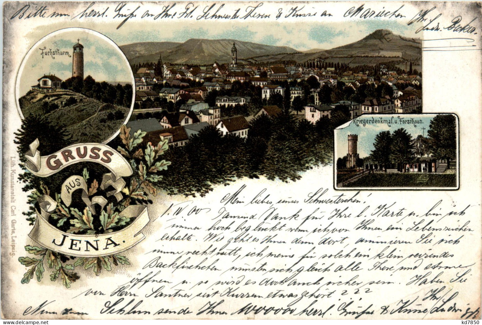 Gruss Aus Jena - Litho - Bremerhaven