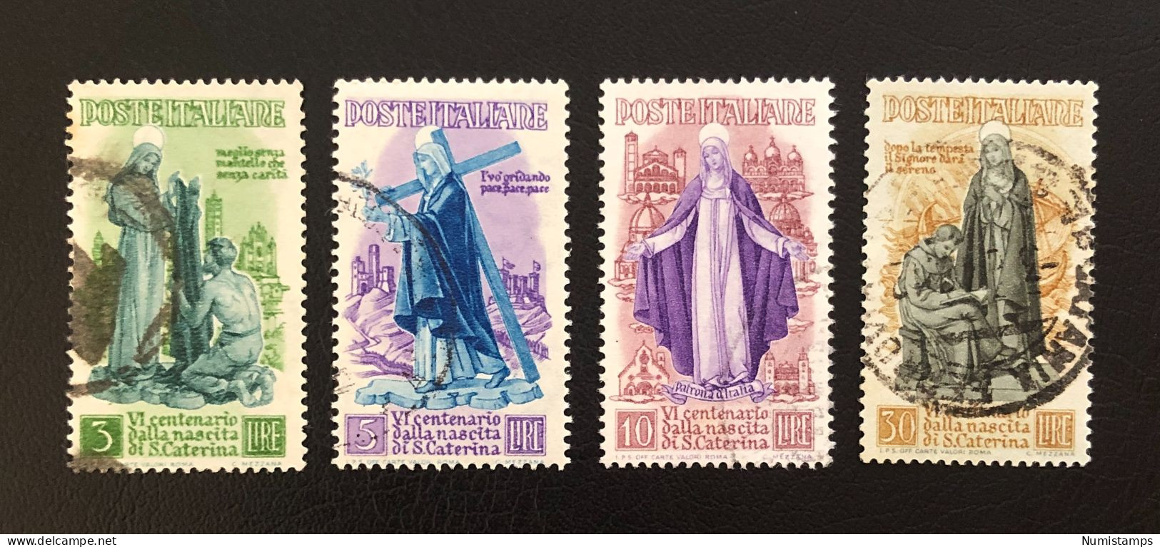 1948 - 6th Centenary Of The Birth Of Saint Catherine Of Siena (Complete Series) - ITALY STAMPS - 1946-60: Used