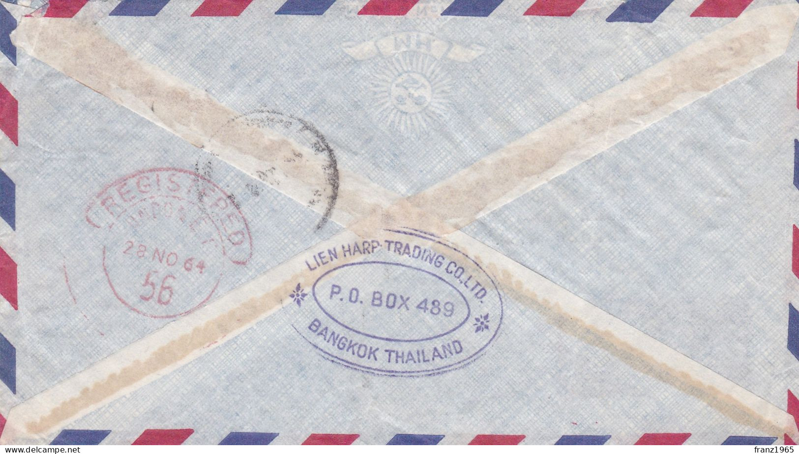 From Thailand To UK - 1964 - Thaïlande