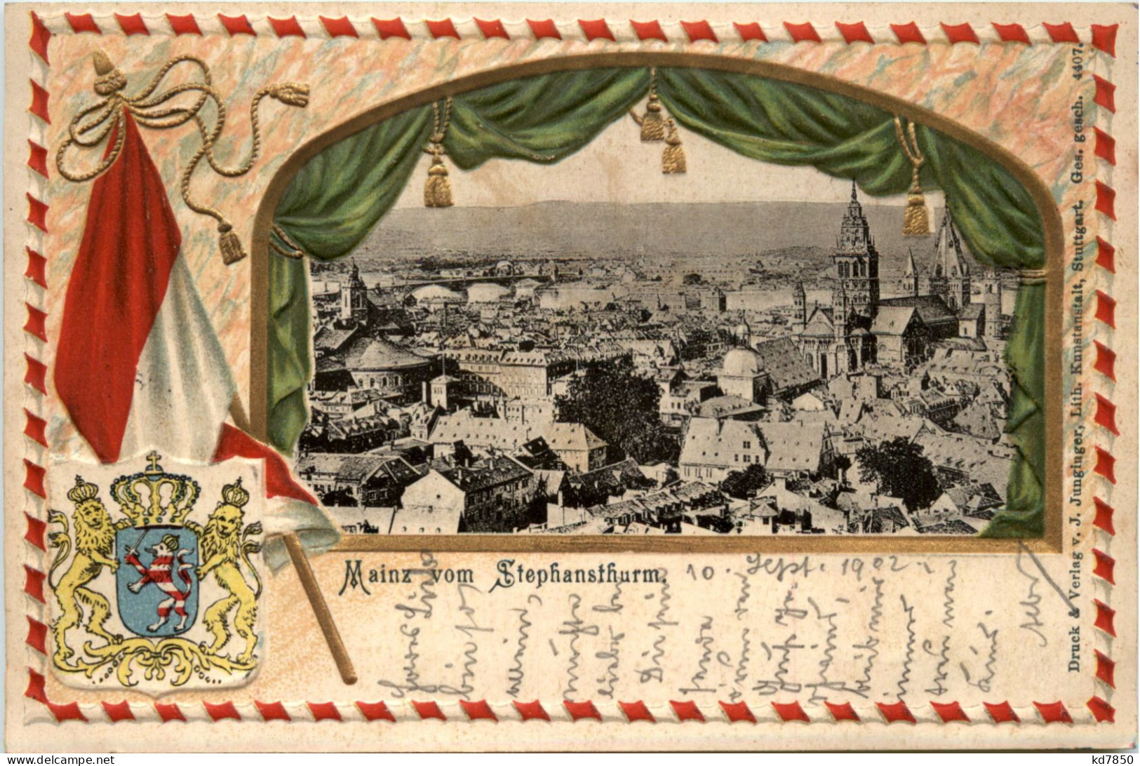 Mainz Vom Stephansthurm - Litho - Mainz