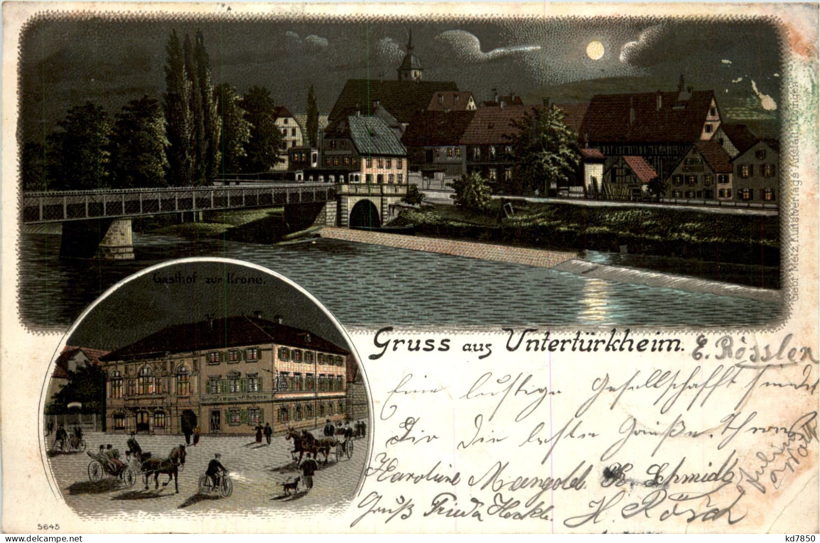 Gruss Aus Untertürkheim - Litho - Stuttgart