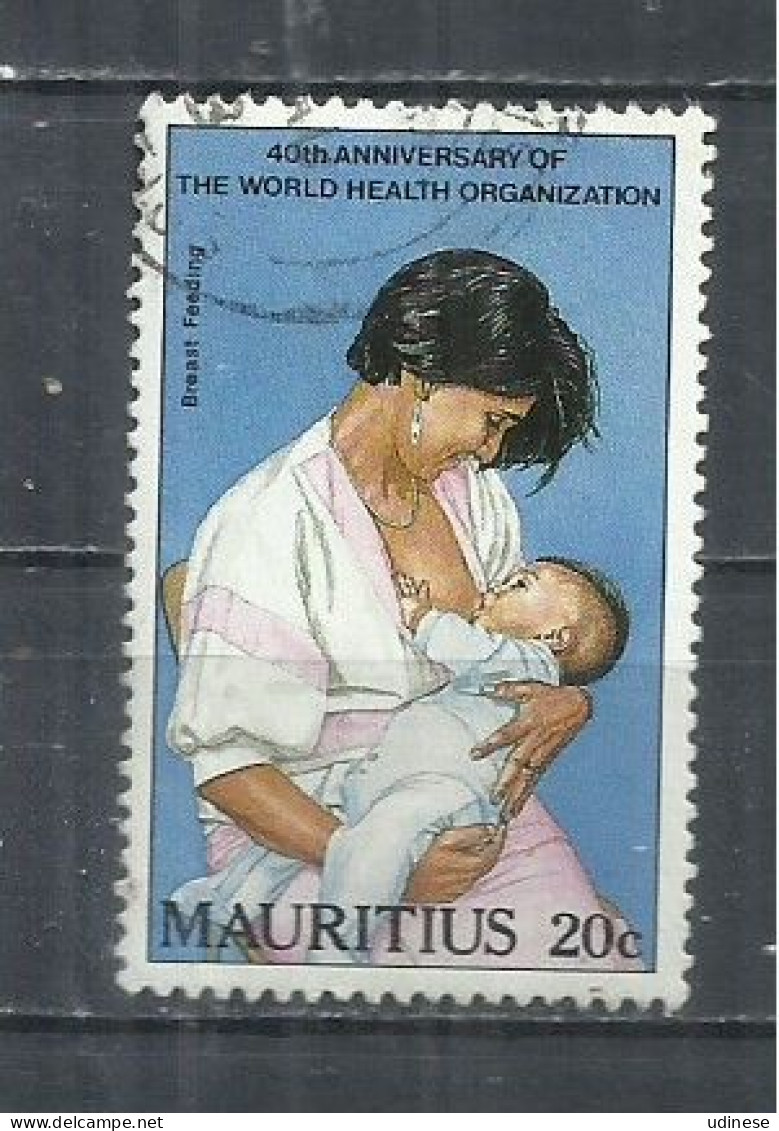 MAURITIUS 1988 - ANNIVERSARY OF W.H.O.- POSTALLY USED OBLITERE GESTEMPELT USADO - Mauritius (1968-...)