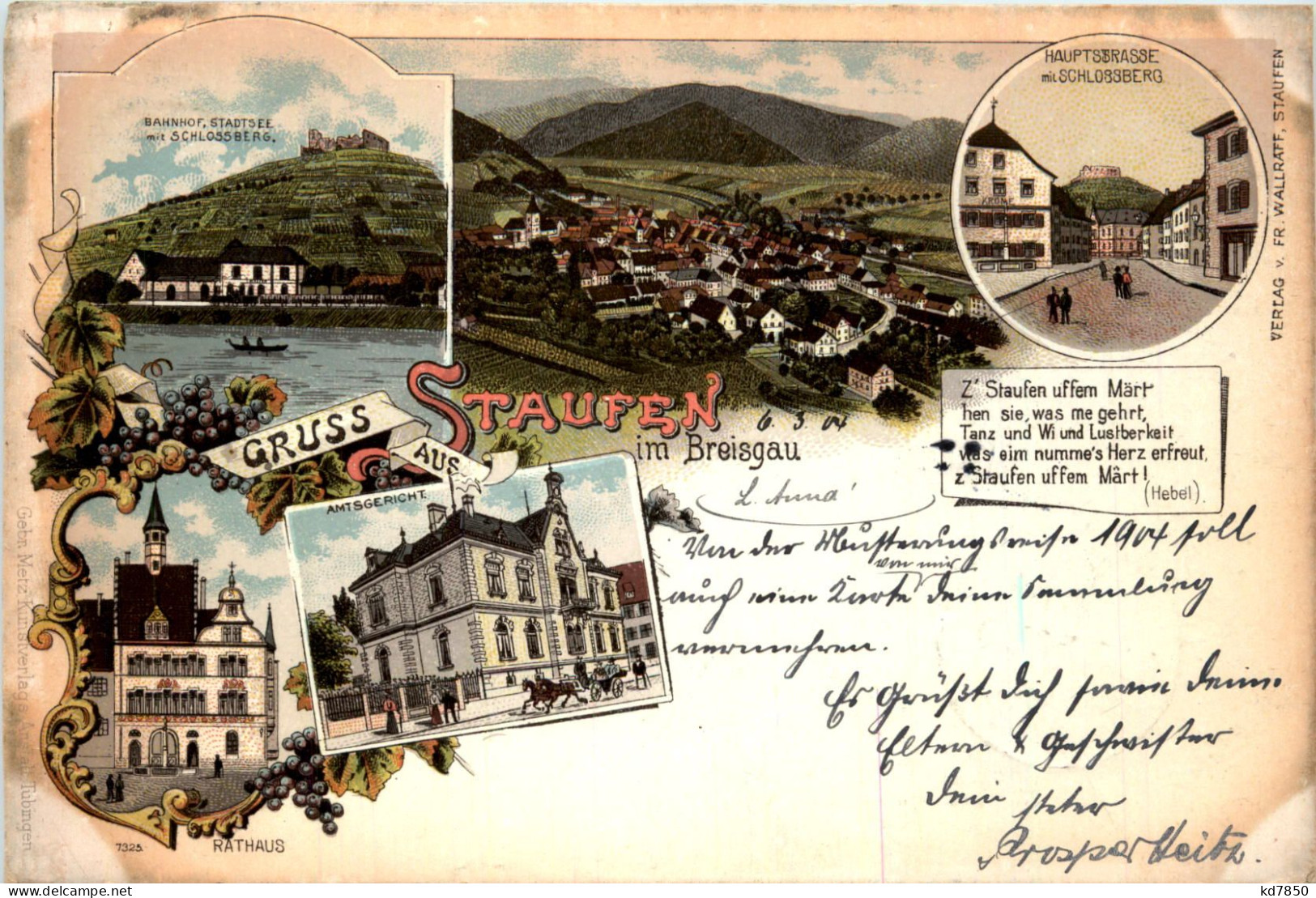 Gruss Aus Staufen - Litho - Staufen