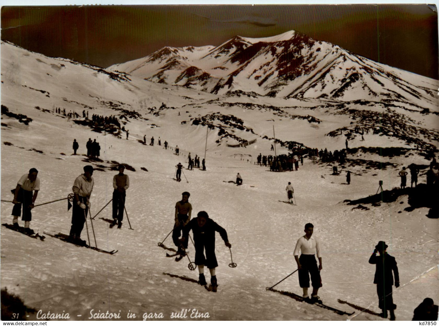 Catania - Sciatori In Gara Sul Etna - Ski - Autres & Non Classés