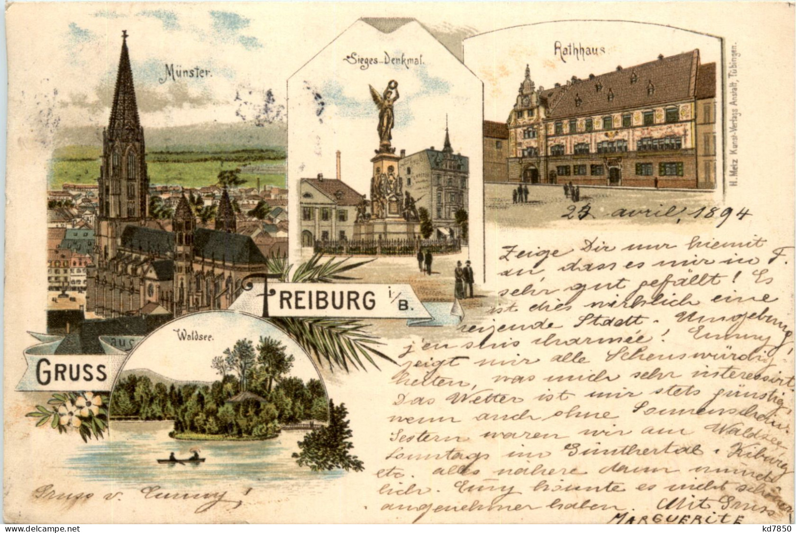 Gruss Aus Freiburg - Litho1894 - Freiburg I. Br.