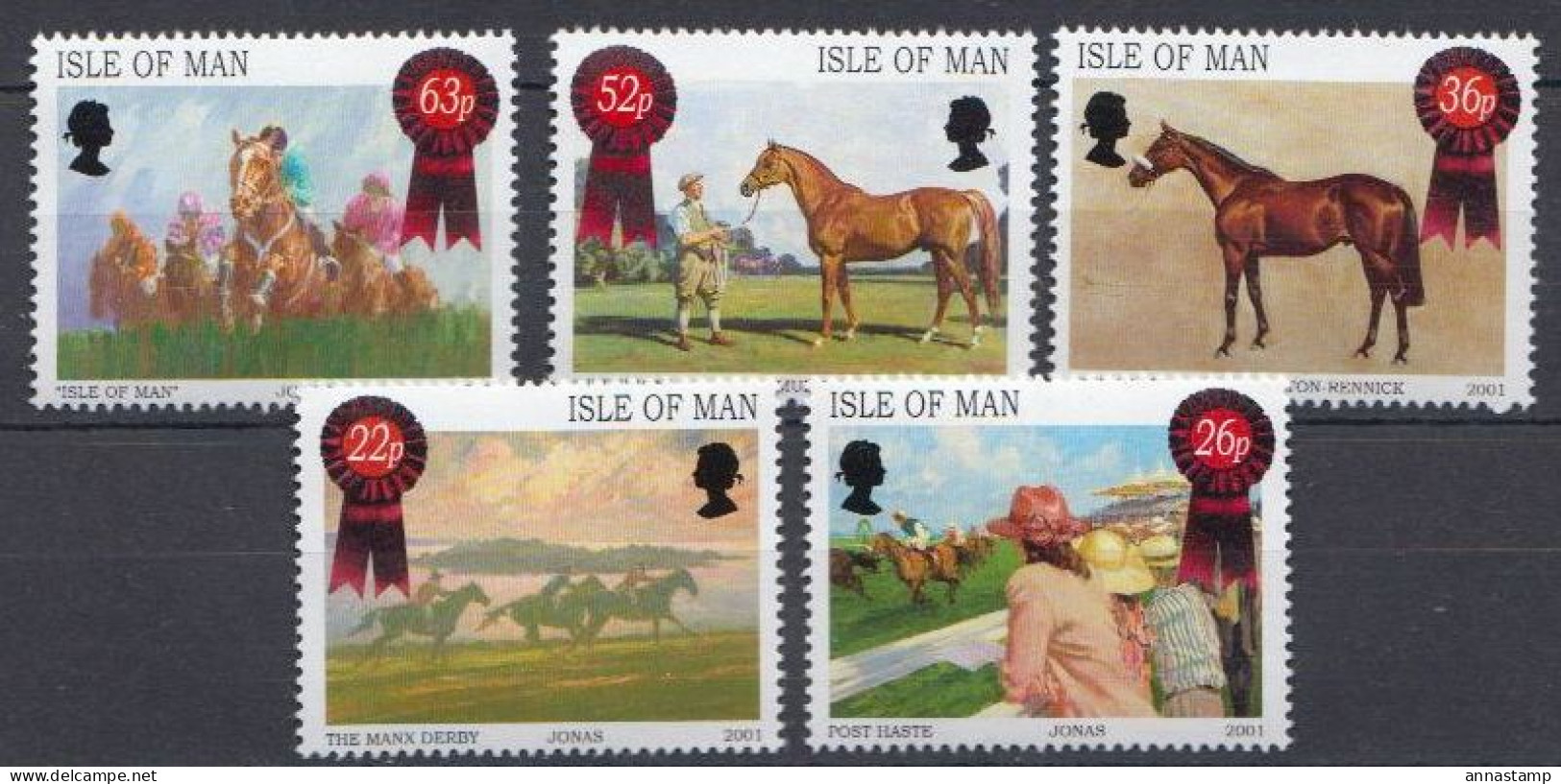 Isle Of Man MNH Set - Horses