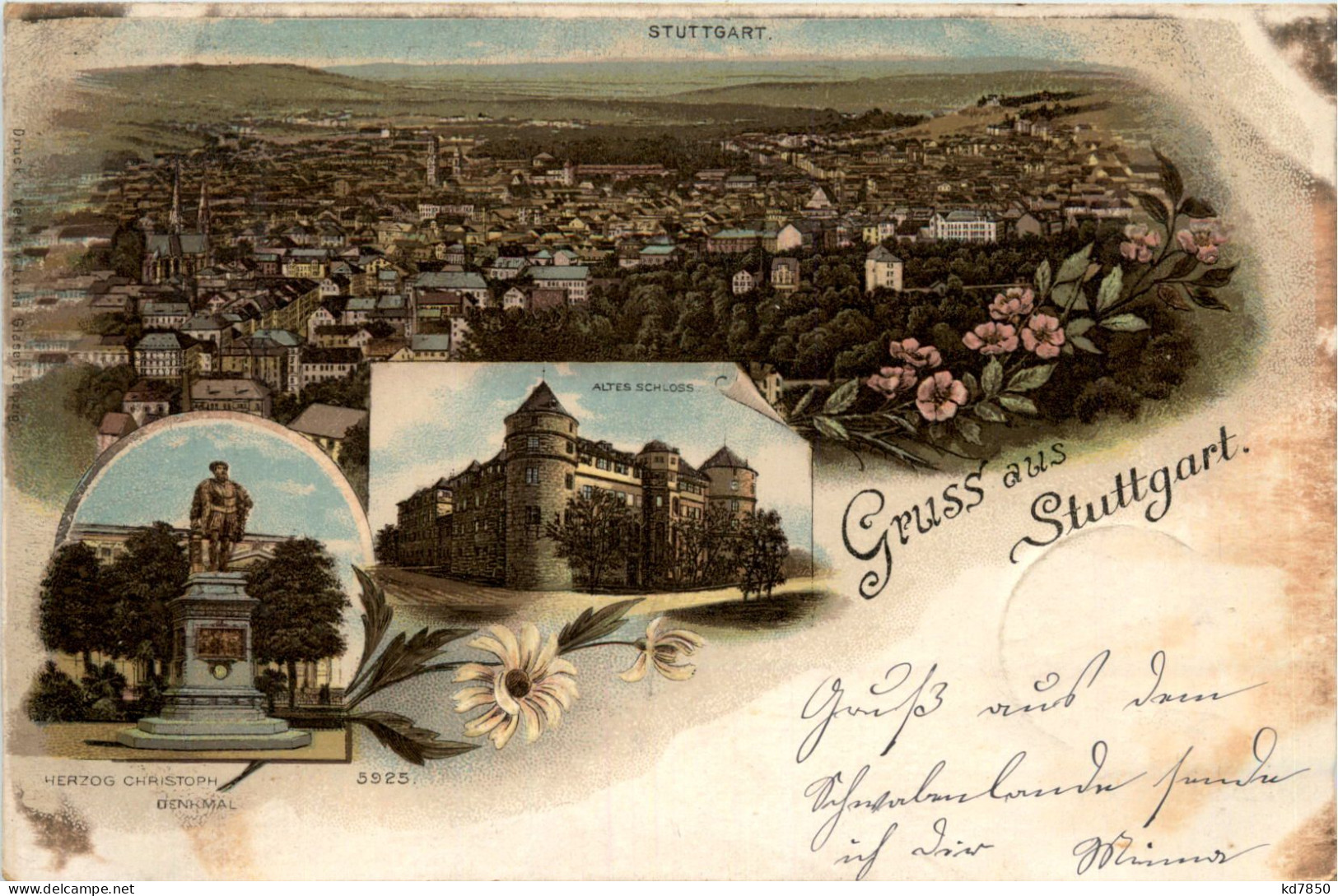 Gruss Aus Stuttgart - Litho - Stuttgart