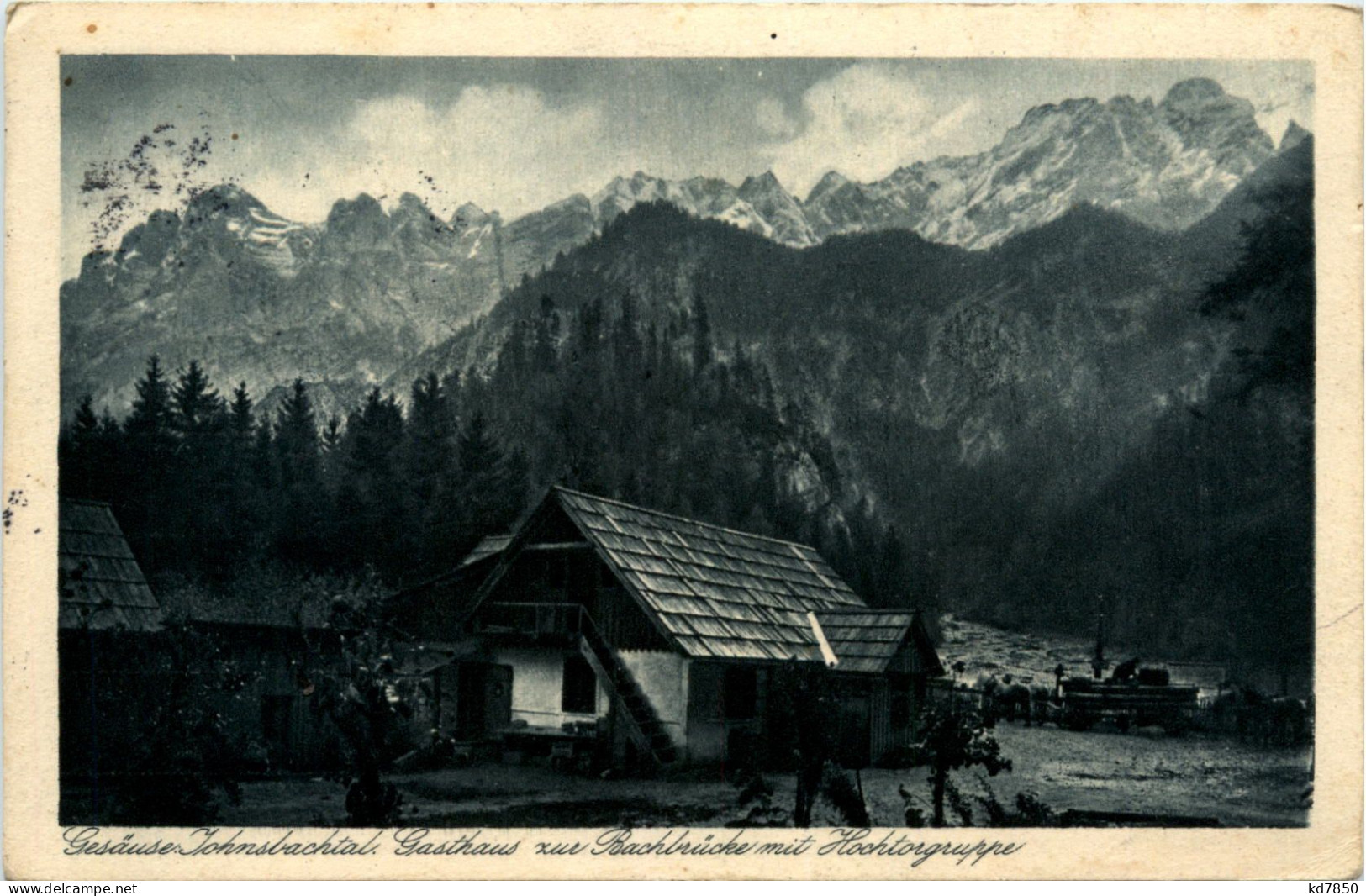 Gesäuse, Johnsbachtal, Gasthaus Zur Bachbrücke Mit Hochtorgruppe - Admont