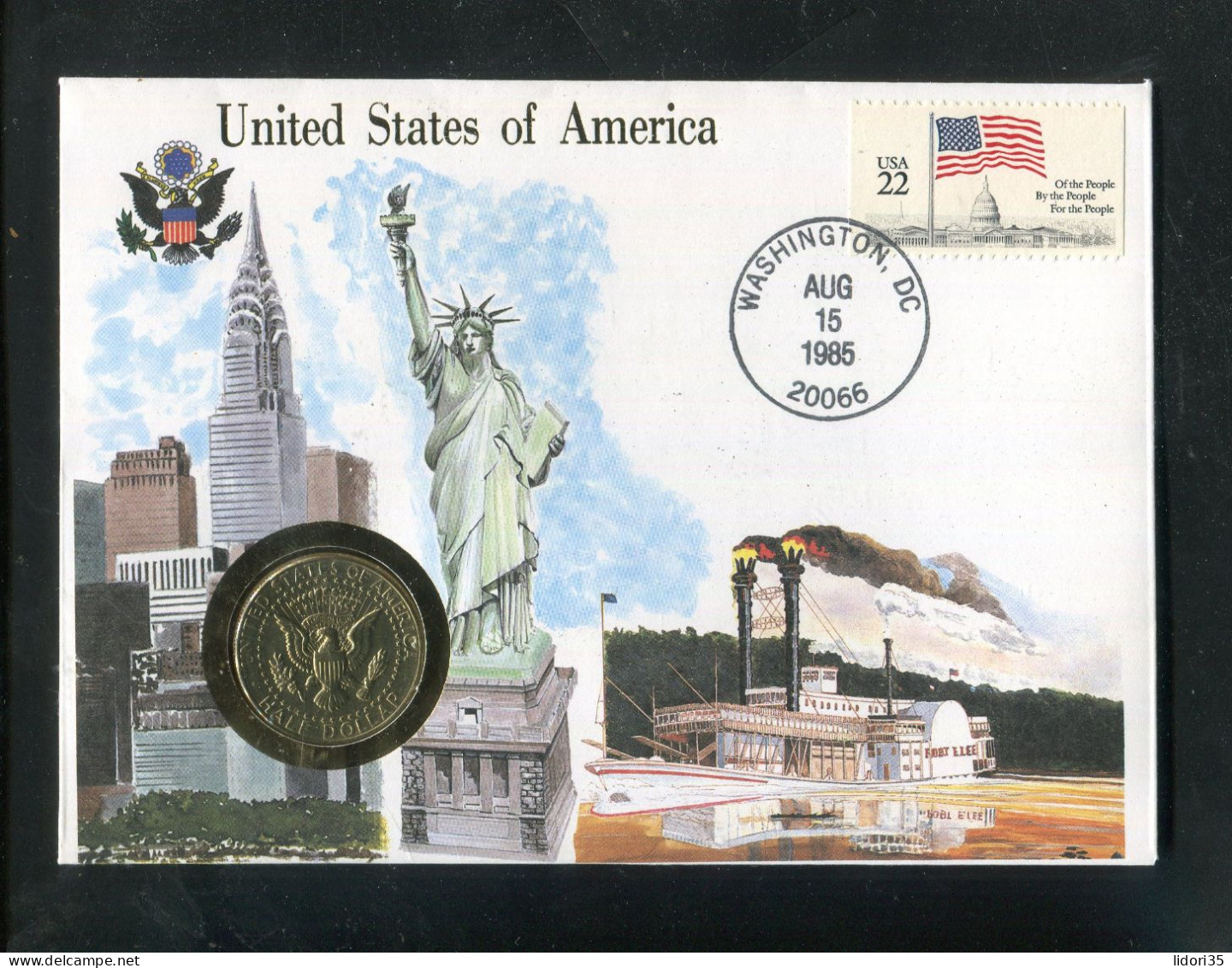 "USA" 1985, Numis-Brief (L1145) - Briefe U. Dokumente