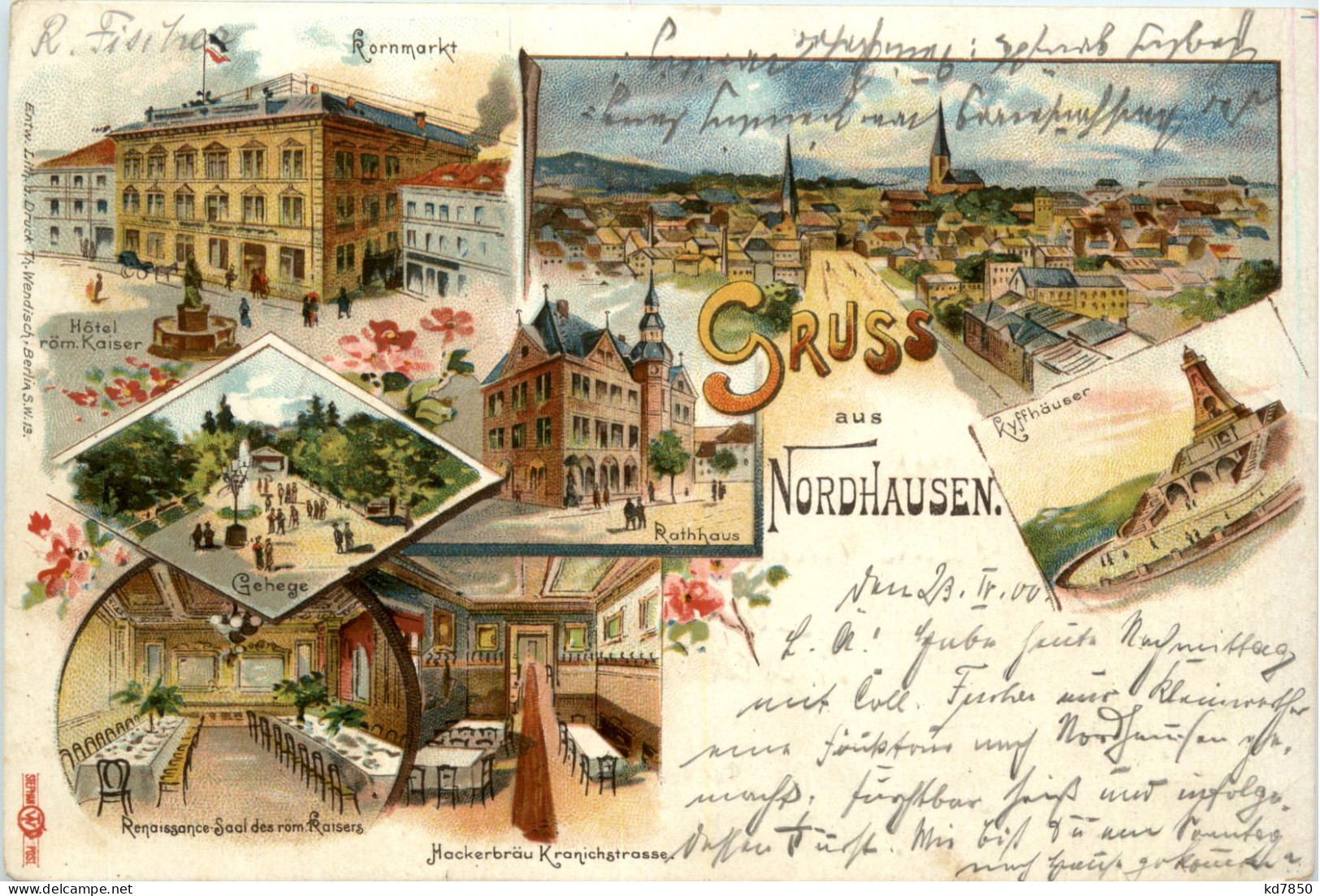 Gruss Aus Norhausen - Litho - Nordhausen