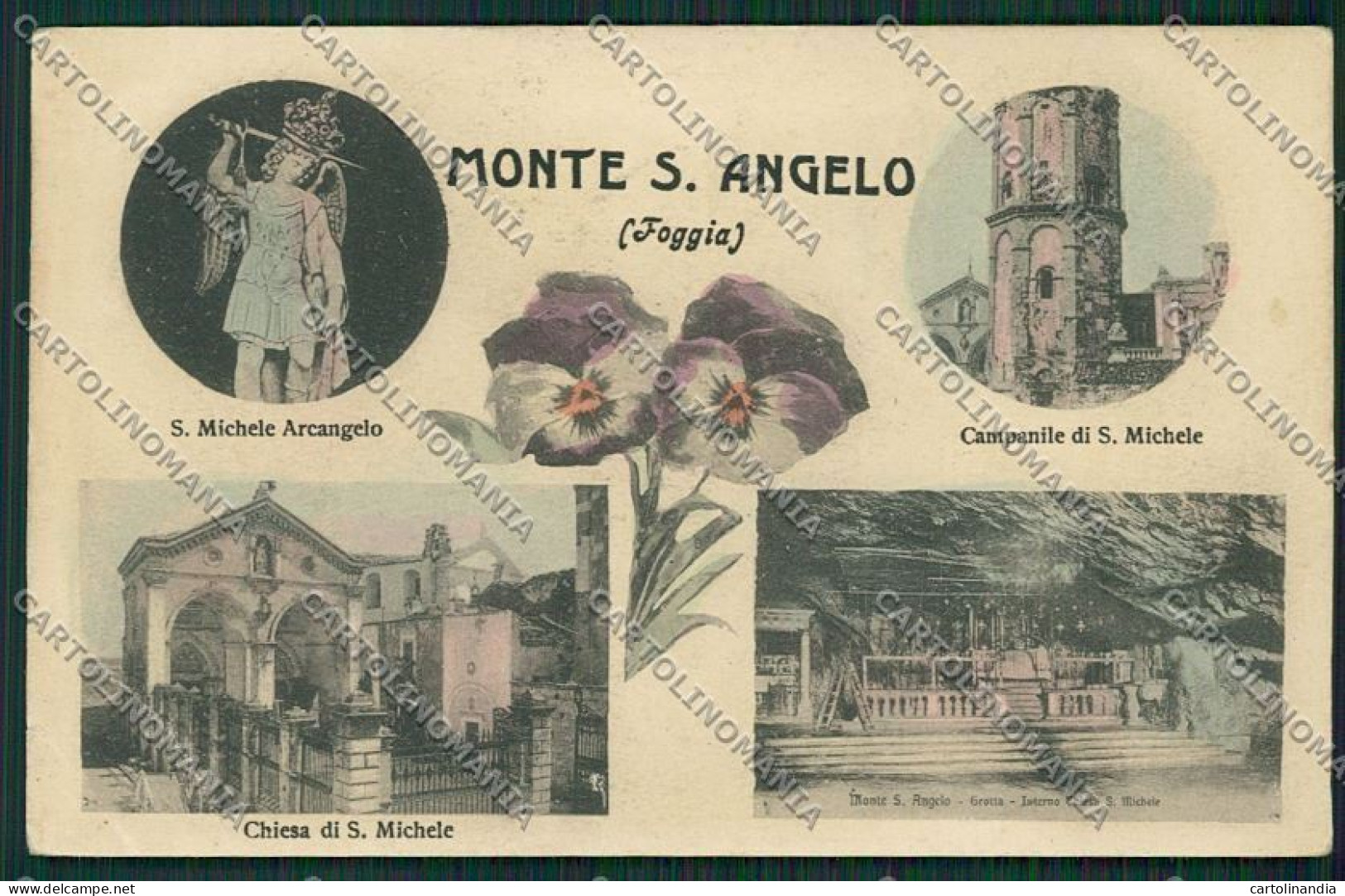 Foggia Monte Sant'Angelo PIEGA ABRASA Cartolina QQ4905 - Foggia