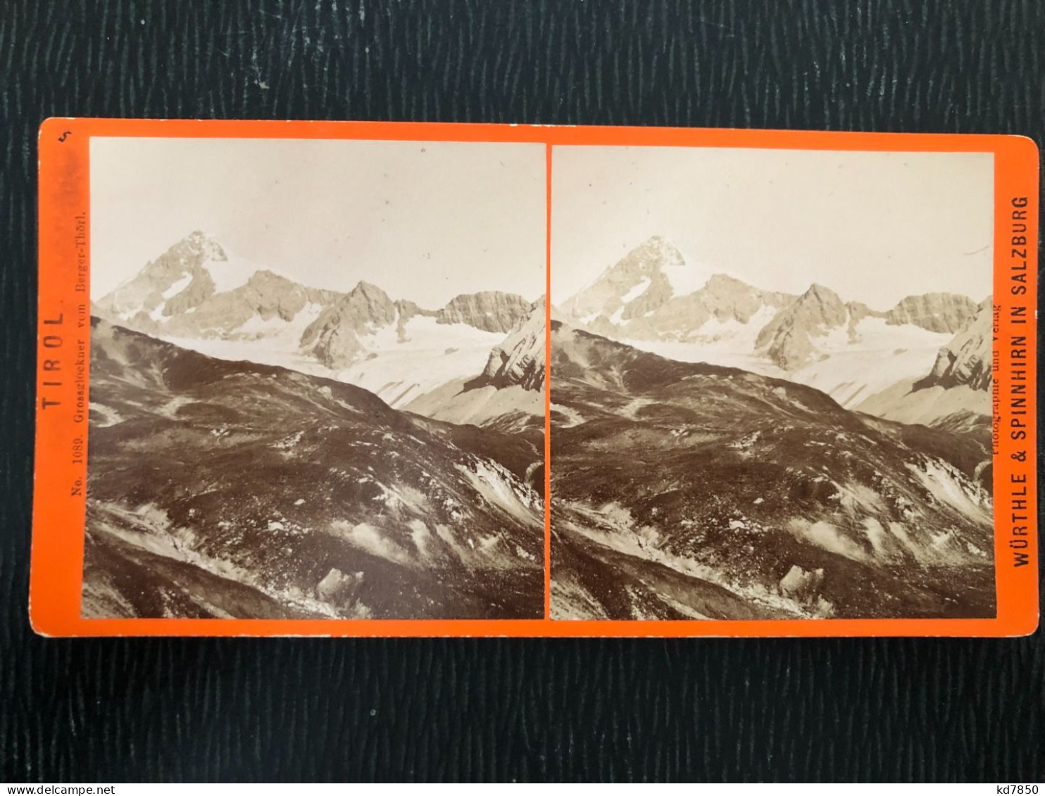 Grossglockner Vom Kaiser Thörl - Photo Auf Dickem Karton - Stereokarte - Bruck An Der Mur