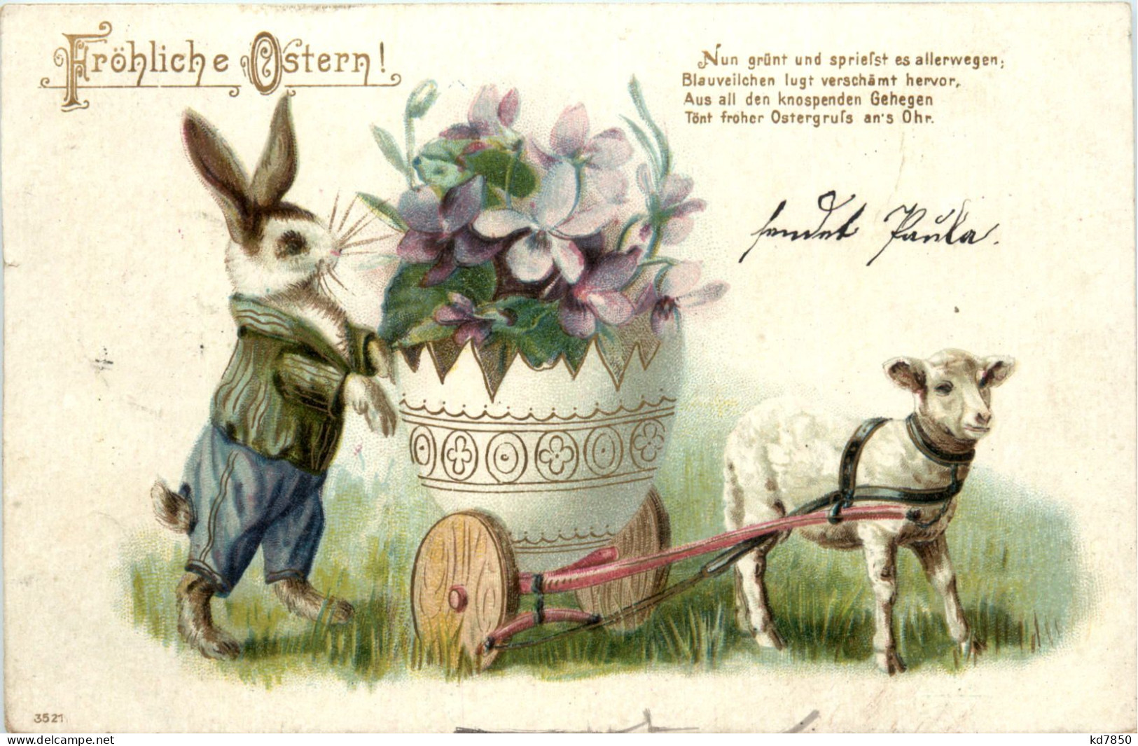 Ostern - Schaf Mit Hase - Pasqua