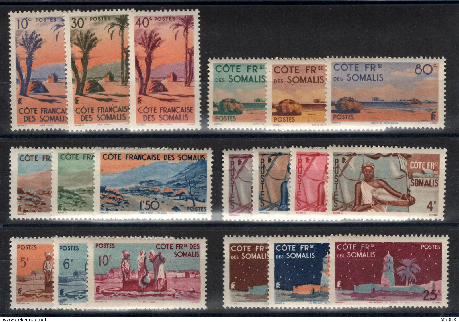 Cote Des Somalis - YV 264 à 282 N** MNH Luxe Complète , Cote 42 Euros - Nuevos