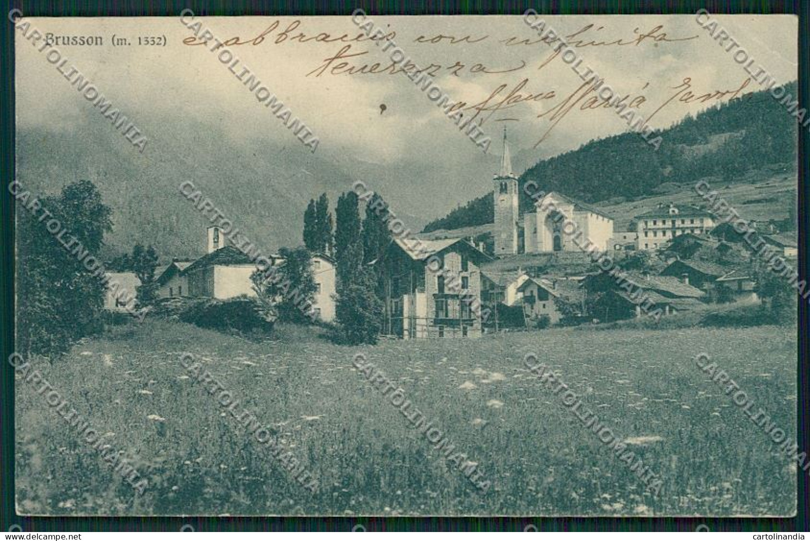 Aosta Brusson Cartolina QQ6156 - Aosta