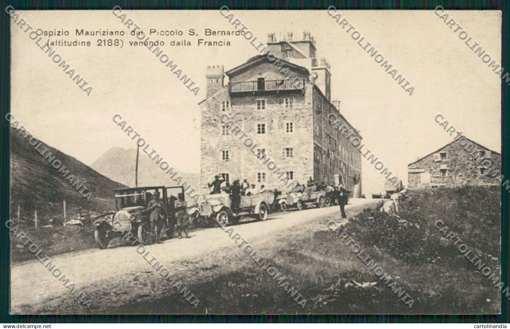 Aosta Piccolo San Bernardo Auto Genta Cartolina QQ5936 - Aosta