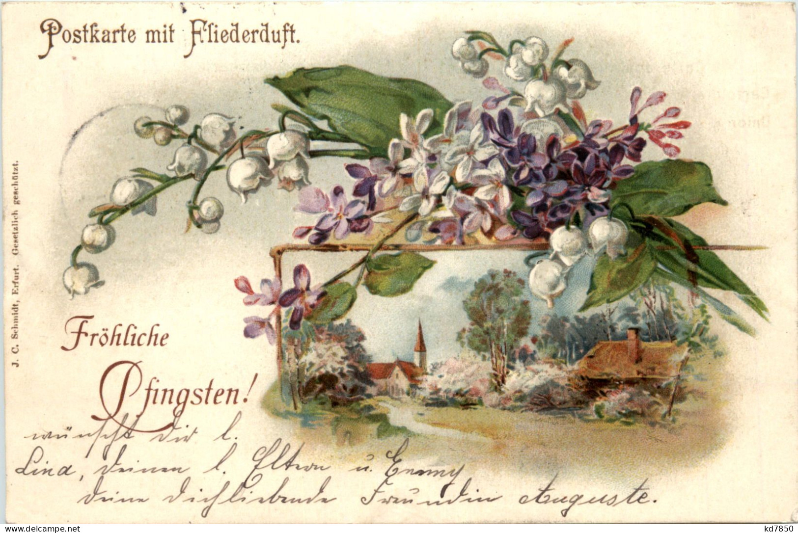 Pfingsten - Duftkarte - Pentecostés