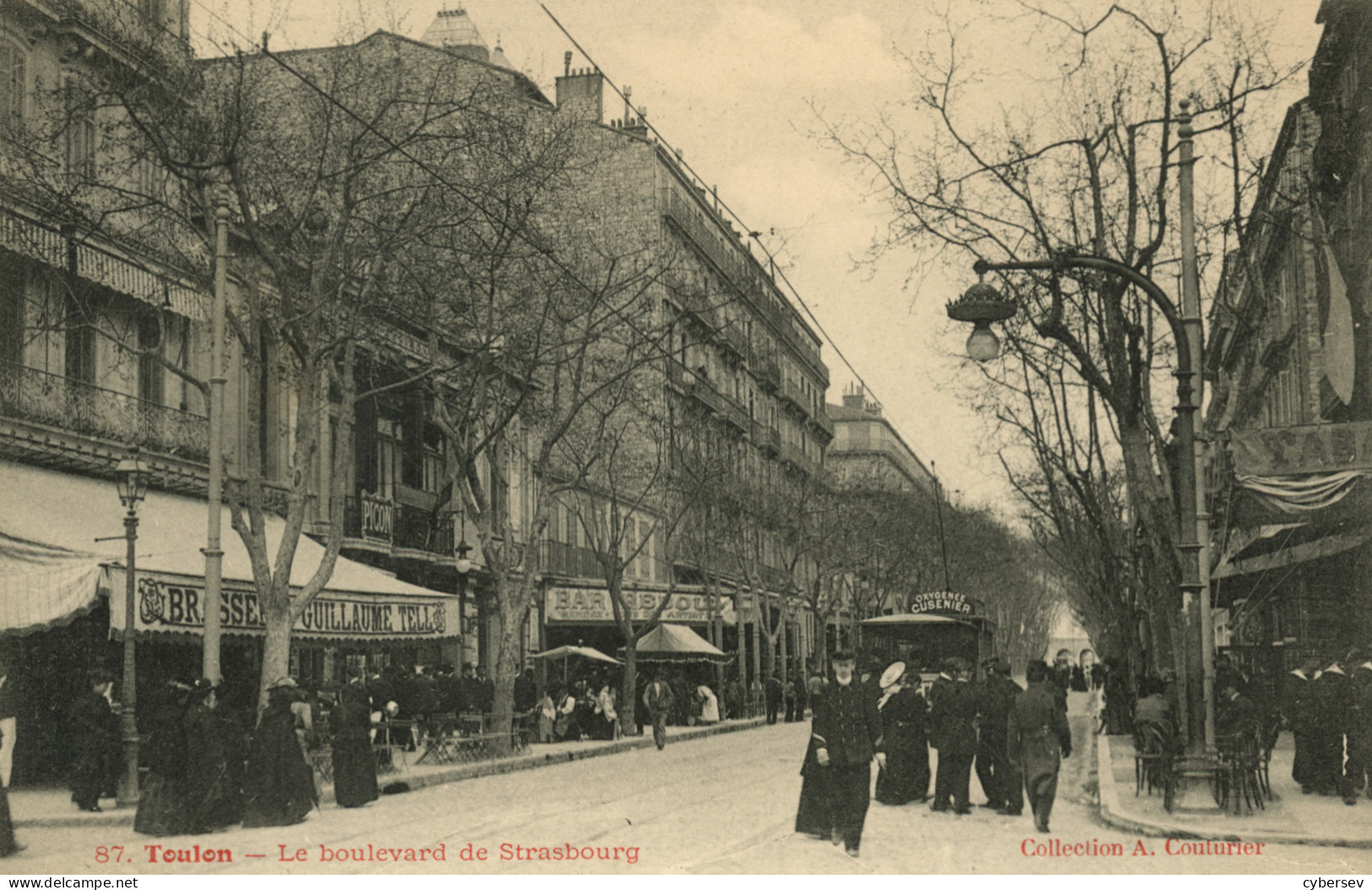 TOULON - Le Boulevard De Strasbourg - Brasserie Guillaume - Tram - Animé - Toulon