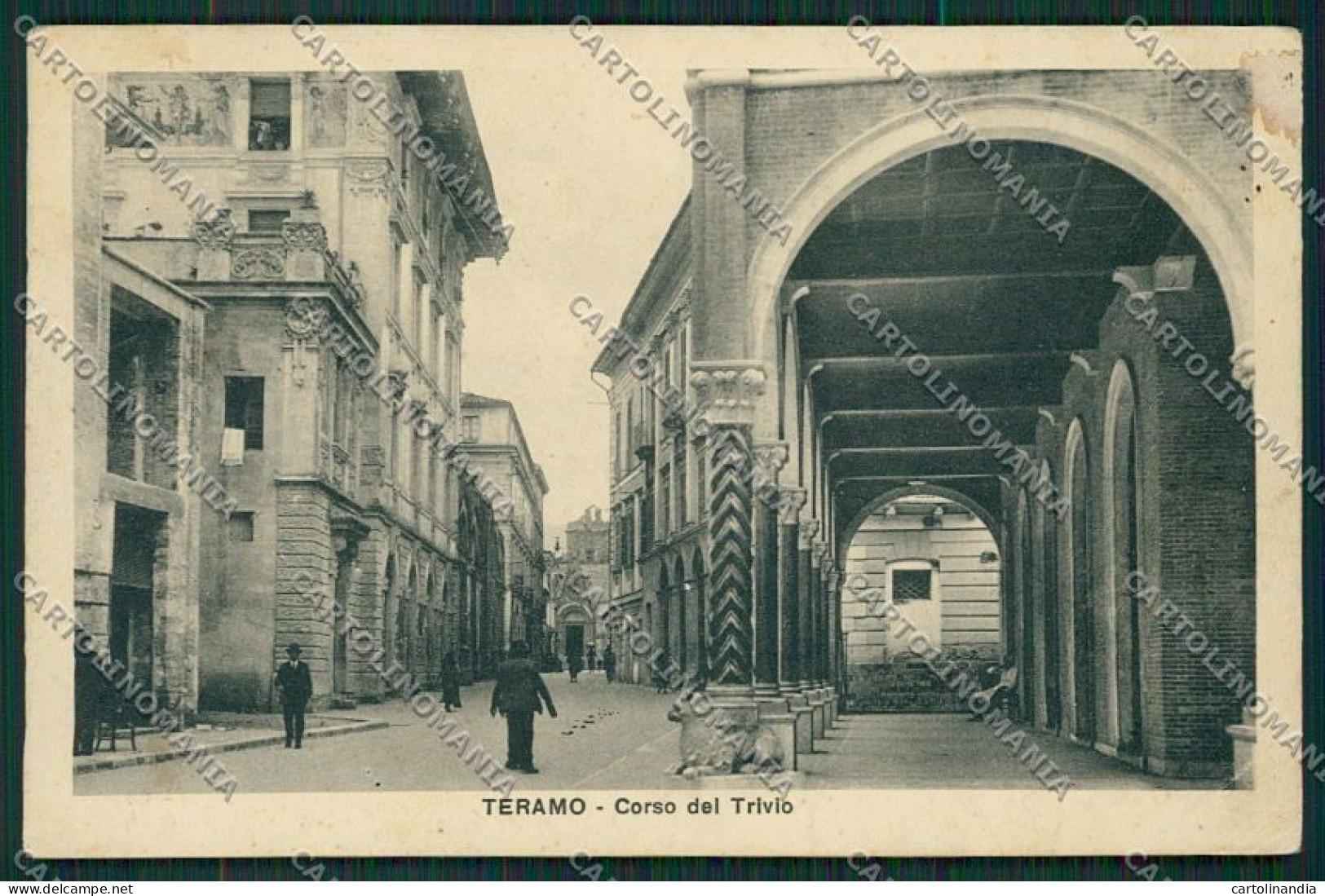 Teramo Città PIEGHINA Cartolina QQ4192 - Teramo