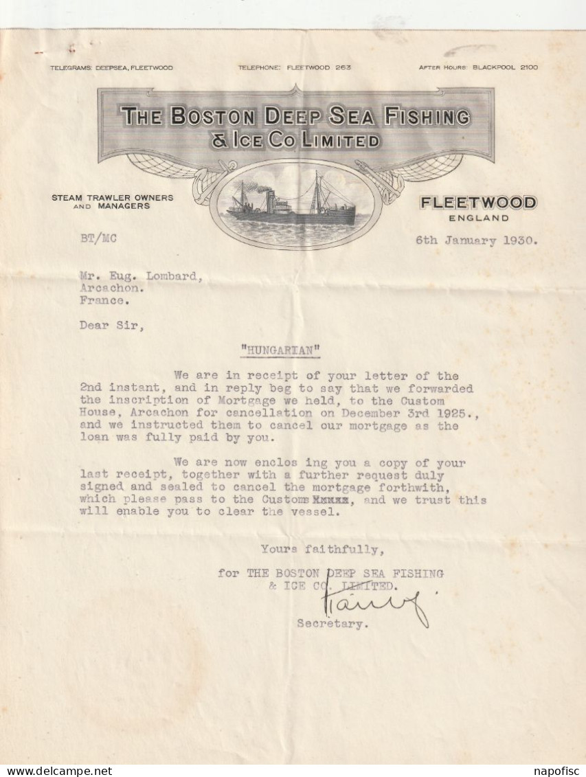 98-The Boston Deep Sea Fishing & Ice Co Ltd ..Fleetwood..(U.K)..1930 - Verenigd-Koninkrijk