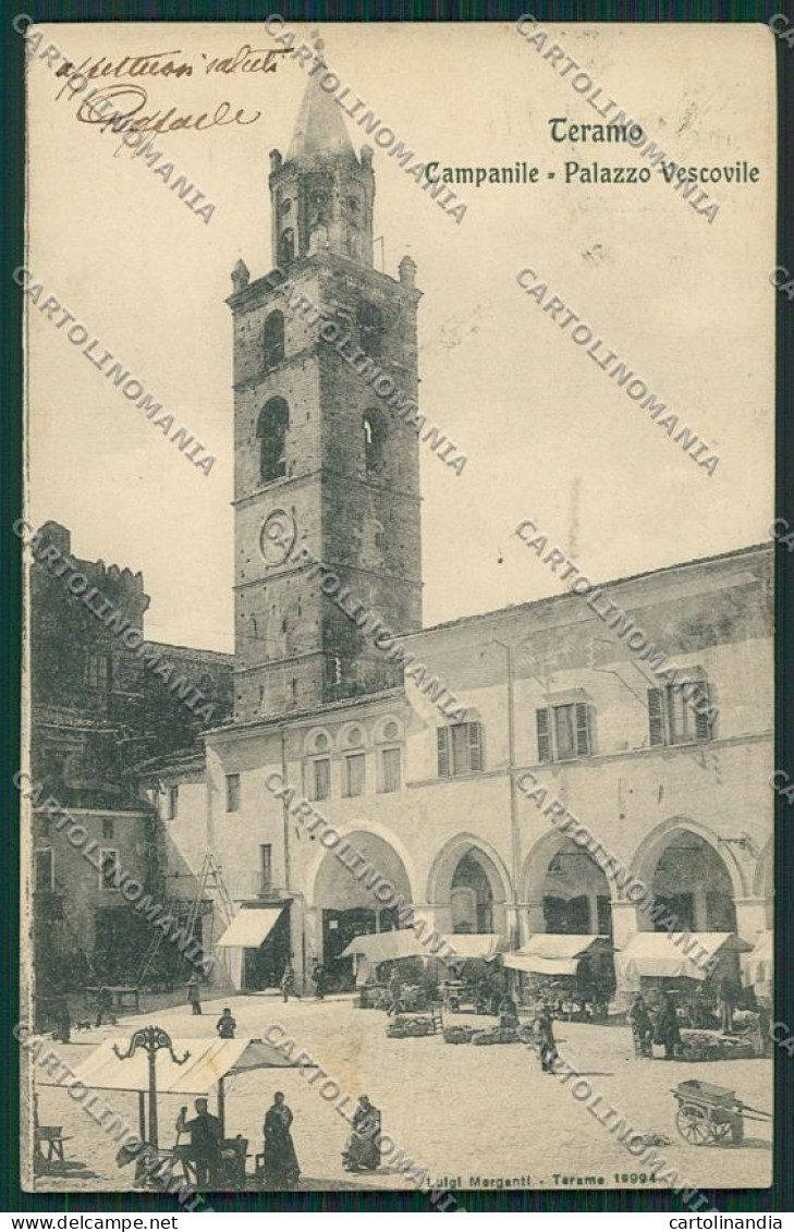 Teramo Città Mercato Cartolina QQ4200 - Teramo